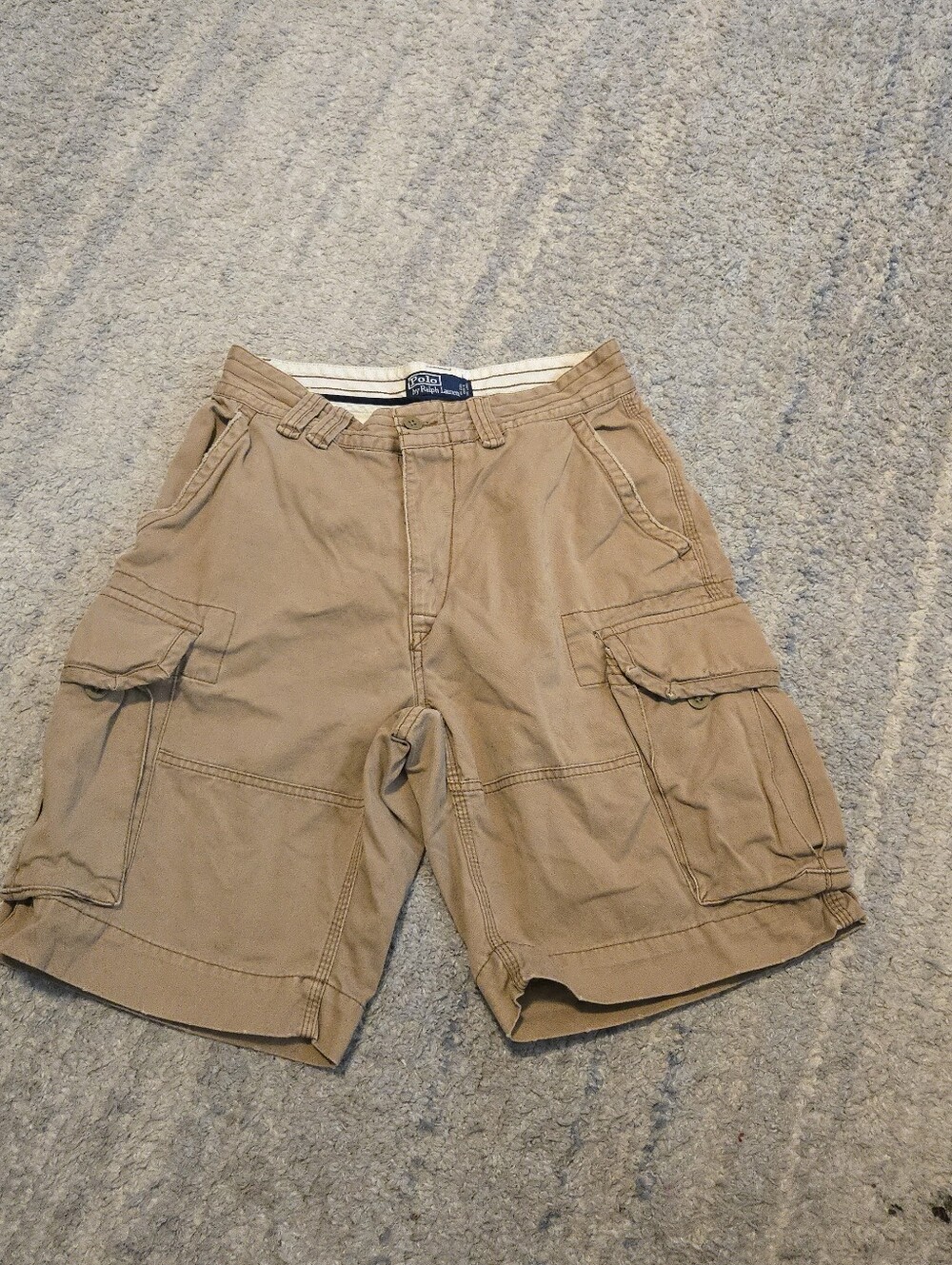 Polo Ralph Lauren Classic Polo Chino Cargo Shorts Men's Size 30 Tan Khaki Gorpco